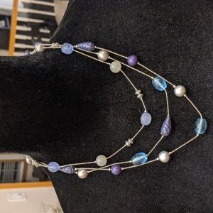Blue beaded necklace